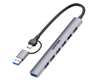 Hub USB UNITEK Hub USB-A/C 7w1 USB A z adapterem USB A 5 Gbps H1209AGY01